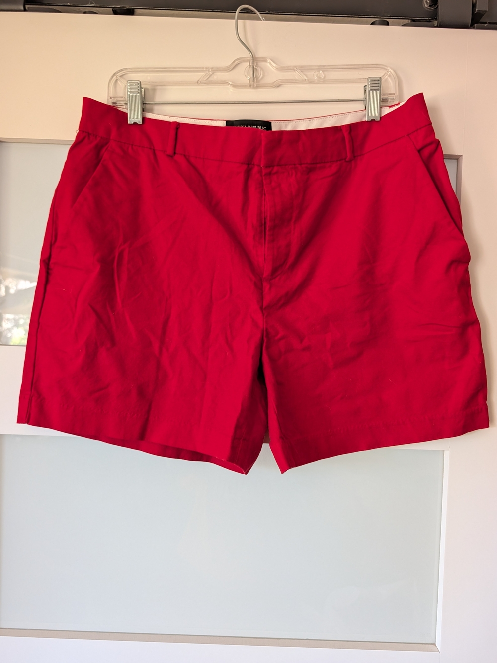 Banana Republic Red Flat Front Women's Shorts